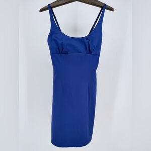 Royal Blue Mini Dress Small Made in USA Adjustable Straps Casual